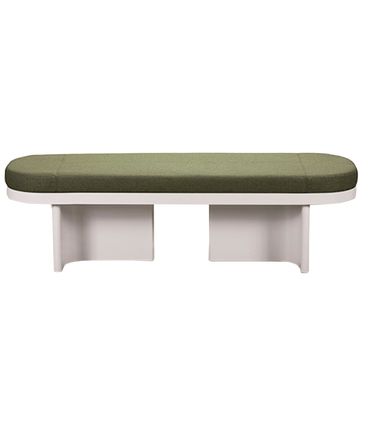 Banco Versailles Assento Trama Oliva Base Off White - 77134