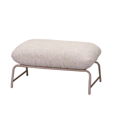 Puff Oros Bouclé Italy Base Aço Carbono Champagne - 77160