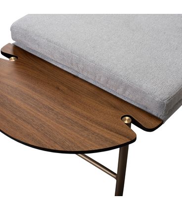 Banco Ravena Bandeja Nogueira Base Laca Gold - 77163