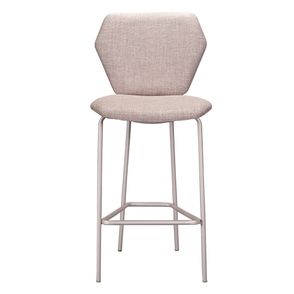 Banqueta Sagga Alta Trama Granola Base Aluminium - 77216