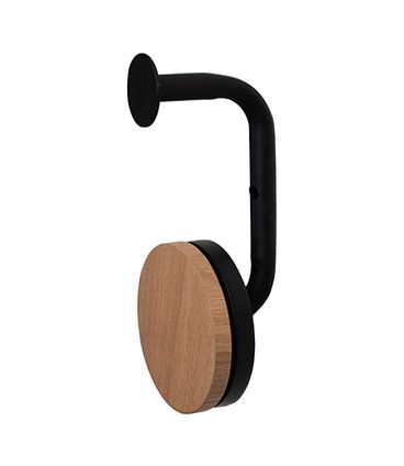 Cabideiro Swan Parede Carvalho Natural Base Preto - 77263
