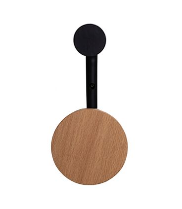 Cabideiro Swan Parede Carvalho Natural Base Preto - 77263