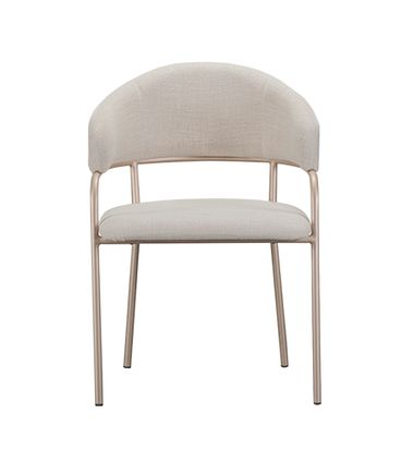 Cadeira Alina Assento Linho Asti Base Champagne - 77282