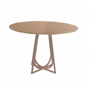 Mesa de Jantar Yuna Louro Freijó Com Base Chocolate Leve 120cm - 77383
