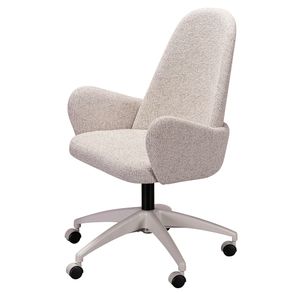Cadeira Vogue Office Bouclé Granizo Base Off White - 77404