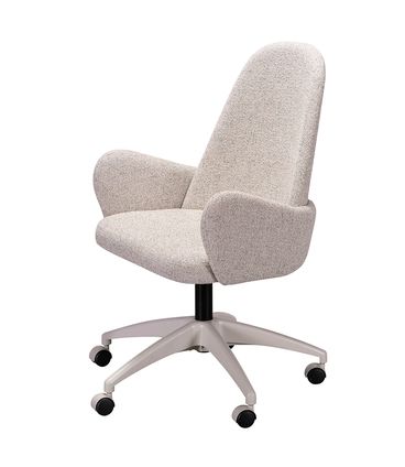 Cadeira Felicity Office Bouclé Granizo Base Off White - 77404