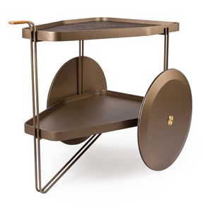 Carrinho Bar Alamo Bronze e Mescla Cinza Base Bronze - 77423