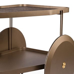 Carrinho Bar Alamo Bronze e Mescla Cinza Base Bronze - 77423