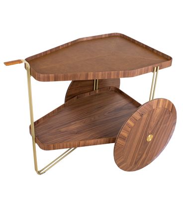 Carrinho Bar Elano Nogueira e Caramelo Base Gold - 77424