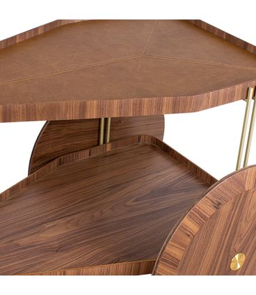 Carrinho Bar Elano Nogueira e Caramelo Base Gold - 77424