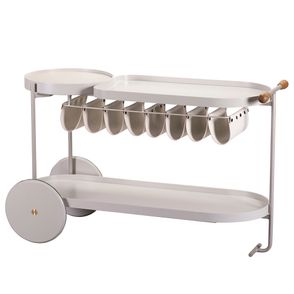 Carrinho Bar Montecarlo Off White Garrafeiro Marfim - 77432