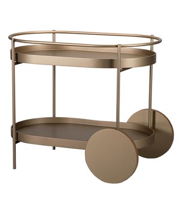 Carrinho Bar Niall Gold Estrutura Metalizada Gold - 77435