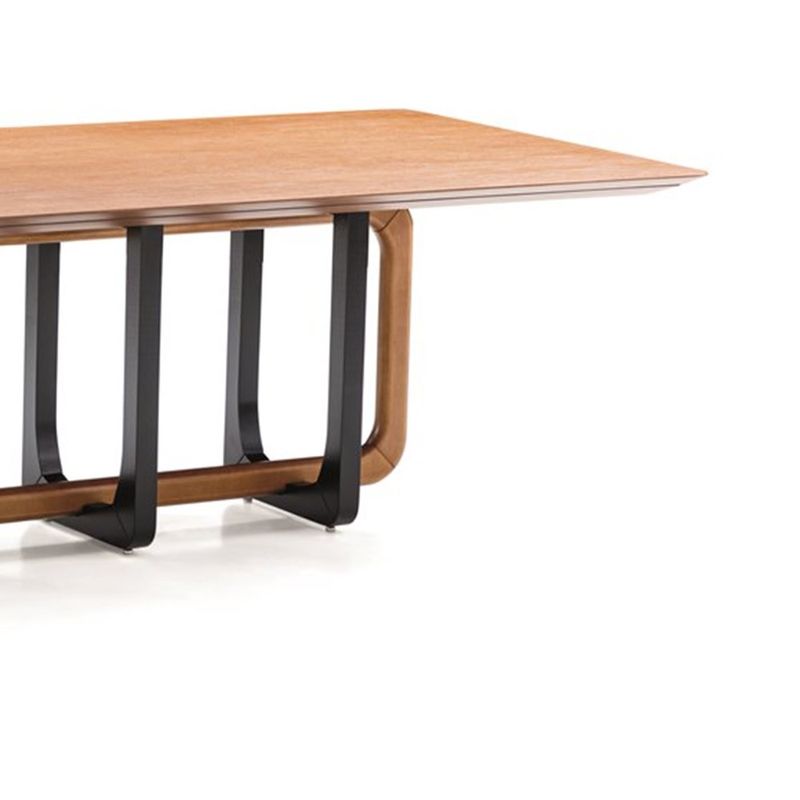 Mesa de Jantar Dylan Tampo e Base Cinamomo Detalhe Laca