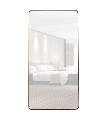 Espelho Dakota Retangular Moldura Nogueira 75x180cm - 77508