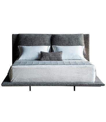 Cama Casal Queen Serena Trama Fusion Pés Metal Preto - 77575