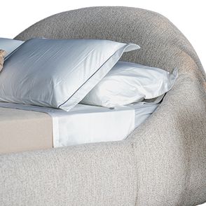 Cama Casal Queen Luna Cabeceira Base Bouclé Italy - 77614