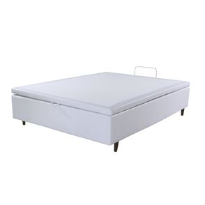 Cama Box Baú Pilar Casal Korino Branco 138x188cm - 77650