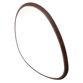 Espelho Bossa Slim Grande Moldura Nogueira 117X104cm - 77655