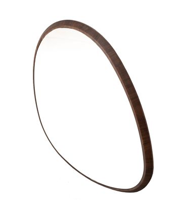 Espelho Fortaleza Slim Grande Moldura Nogueira 117X104cm - 77655