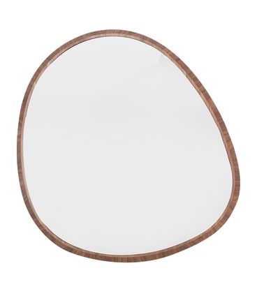 Espelho Fortaleza Slim Pequeno Moldura Carvalho 62X55cm - 77656