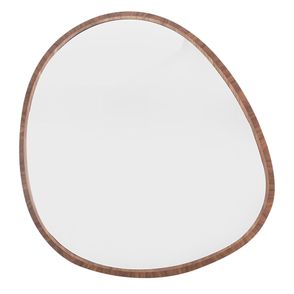 Espelho Bossa Slim Médio Moldura Carvalho 82X74cm - 77658