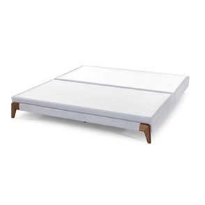 Base de Cama Lauren King Linho Cinza 203x193cm - 77683