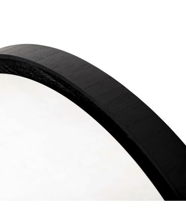 Espelho Lírio Redondo Moldura Ebanizada 80cm - 77737