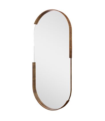 Espelho Maceio Pequeno Moldura Nogueira - 77767