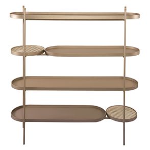 Estante Montecarlo Bandeja Champagne Tela Palha 180cm - 77788