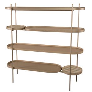Estante Montecarlo Bandeja Champagne Tela Palha 160cm - 77787