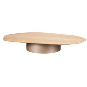 Mesa Centro Arona Baixa Carvalho Base Champagne - 77934