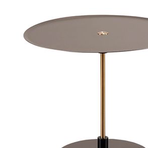 Mesa Apoio Diletta Baixa Tampo Bronze Haste Dourada - 77945