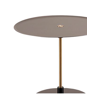 Mesa Apoio Alessia Baixa Tampo Bronze Haste Dourada - 77945