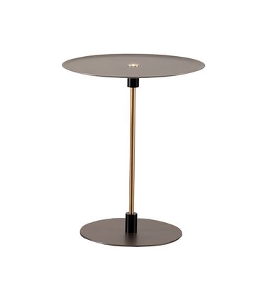 Mesa Apoio Alessia Alta Tampo Bronze Haste Dourada - 77946