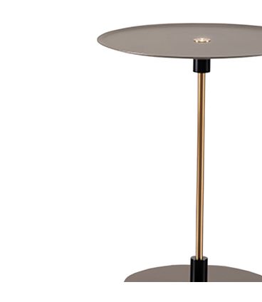 Mesa Apoio Alessia Alta Tampo Bronze Haste Dourada - 77946