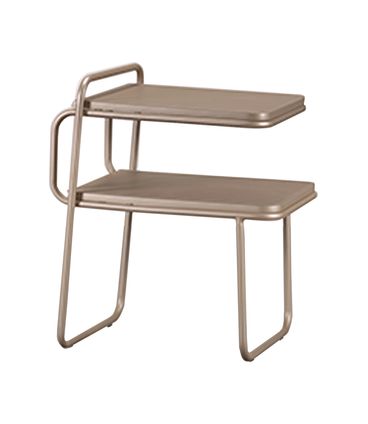 Mesa Cabeceira Zayn Tampo Fendi Base Champagne - 77957