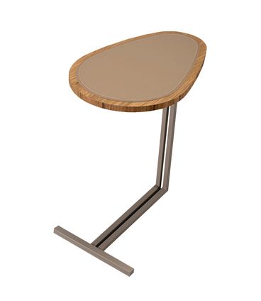 Mesa Apoio Morelia Tampo Louro Freijó Base Fendi - 77969