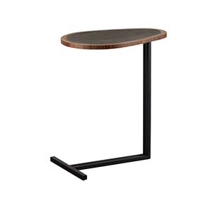 Mesa Apoio Morelia Tampo Nogueira Base Preta - 77970