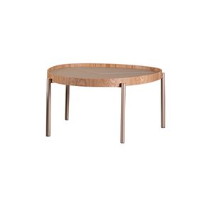 Mesa Centro Bossa Alta Carvalho Fendi Base Champagne - 77974