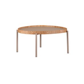 Mesa Centro Bossa Alta Carvalho Fendi Base Champagne - 77974