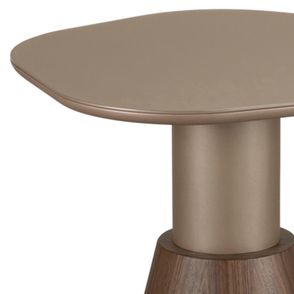 Mesa Centro Glammy Alta Tampo Orgânico Base Nogueira - 77994
