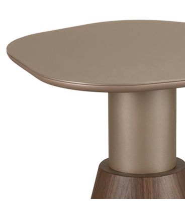 Mesa Centro Pricely Alta Tampo Orgânico Base Nogueira - 77994