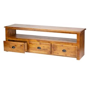 Rack Zion 03 Gavetas e Nicho Madeira Liptus 150cm - 78002