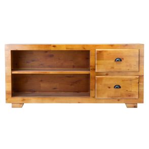 Rack Zion 02 Gavetas Prateleira Madeira Liptus 140cm - 78004