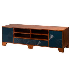 Rack Wave Azul 02 Portas 03 Gavetas 04 Nichos - 78016