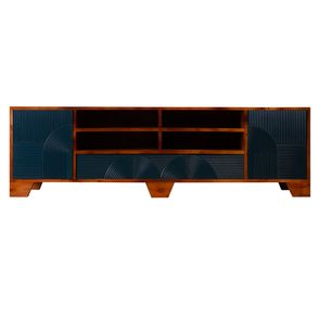 Rack Wave Azul 02 Portas 03 Gavetas 04 Nichos - 78016