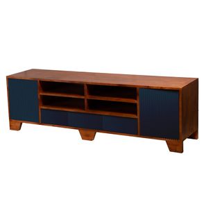 Rack Lines Azul 02 Portas 03 Gavetas 04 Nichos - 78027