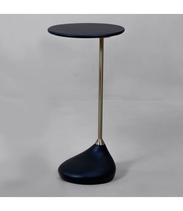 Mesa Apoio Nômade Alta Tampo Ebanizada Haste Gold - 78097