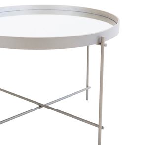 Mesa Centro Gaya Alta Champagne Centro Espelho Prata - 78103
