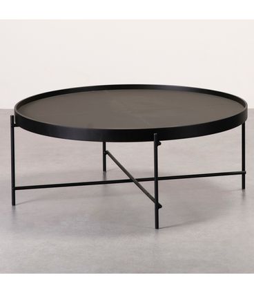 Mesa Centro Volpi Baixa Preta e Recouro Concreto - 78113